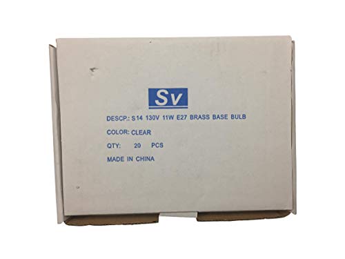 Sival - 11S14 Sign Light Bulb (S14), 11 Watts, Clear, Pack Of 20, Commercial-Grade, 5,000 Hours #TOP2