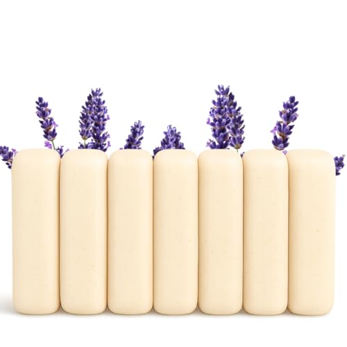KELEBS Organic Laundry Soap Bar with Lavender for Sensitive Skin - Delicate Stain Remover Clothes, Underwear, Collar - 9 pcs