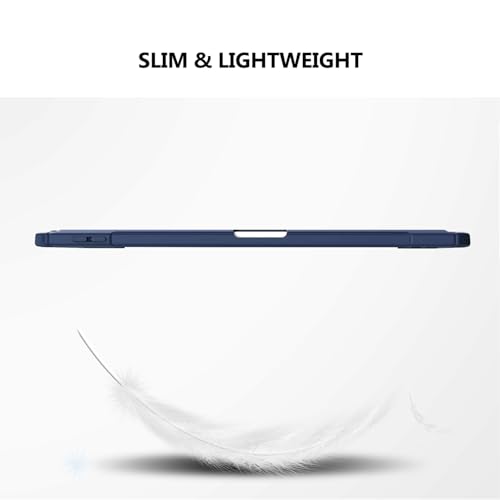 Wyhfyh Case for iPad (A16) 11th Generation 11 Inch 2025, iPad 10th Gen 10.9 Inch 2022, Trifold Stand Case Lightweight Clear Back Shell with Pencil Holder Auto Wake/Sleep (Navy Blue) by Wyhfyh - Used condition - Image 7