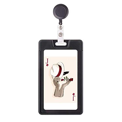 Étui rétractable diamant J : porte-badge élégant et robuste pour professionnels