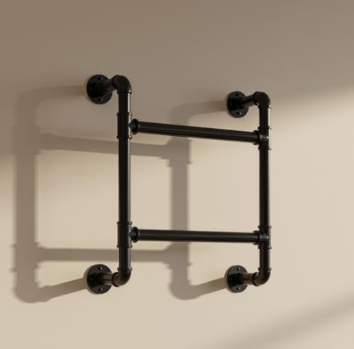 2-Stufige Wandmontierte Leiter – Metallleiter mit 2 Sprossen