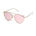 Hippih Cat Eye Sunglasses Metal Frame Mirror Sunglasses For Women