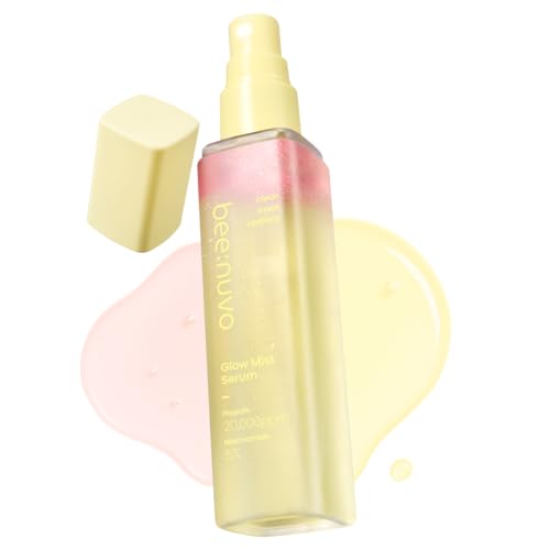 beenuvo Glow Mist Serum, Propolis 20,000 ppm, Niacinamide 5%, Hyaluronic Acid, Hydrating Face Mist, Lightweight Serum, Non-Comedogenic, For Sensitive Skin, Korean Skin Care (2.70 fl oz)