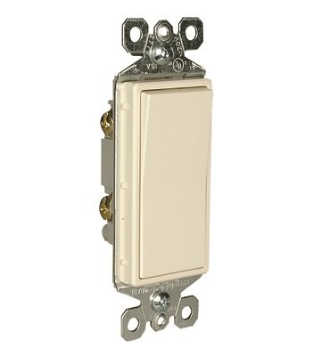 Pass & Seymour TM870LA - 15 Amp - Light Almond - 1 Pole - Decorator Switch