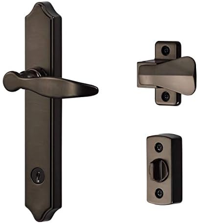 Ideal Security Door Lever with Deadbolt Lock for Out-Swinging Doors, Oiled Rubbed Bronze (4-Piece Set)