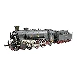 Eigell 蒸気機関車のおもちゃ、電気機関車のレトロな装飾コレクションギフト、煙とライトと音付き機関車モデル、誕生日の幼児向け, 黒
