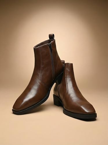 Image of Big Fox Men's Classic Cuban Boots | Premium Ankle-Length Boots | Stylish, Durable & Comfortable
