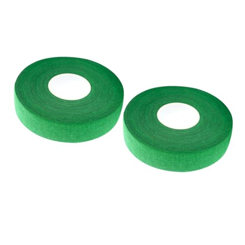 KICHOUSE 2 Pcs 20M Hockey Stick Tape Anti Slip Waterproof Sticky Tape for Hockey Stick Wrapper Ideal for Practice Sports Use Grass Green
