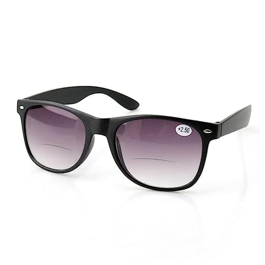 DAGESVGI Lunettes de soleil de lecture progressives bifocales progressives à verres gris pour homme et femme +2,5 lunettes de soleil d'extérieur pour la pêche, +250°, taille unique