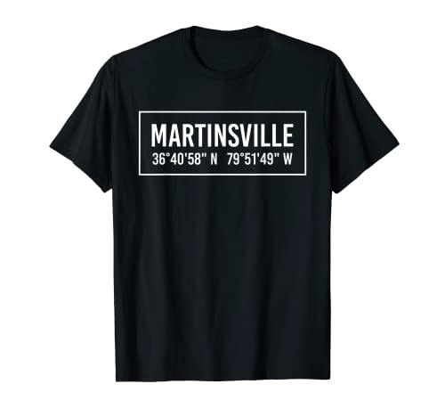 MARTINSVILLE VA VIRGINIA Divertente Città Coordinate Regalo Casa Maglietta