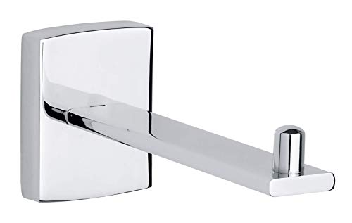 Preisvergleich Produktbild tesa KLAAM Ersatzrollenhalter für Toilettenpapier, verchromt - zur Wandbefestigung ohne Bohren, inkl. Klebelösung - 46 mm x 61 mm x 136 mm