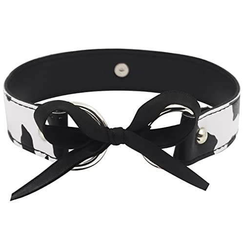 Paloli Basic Cow Print Bell Collar Choker Necklace For Women #TOP2