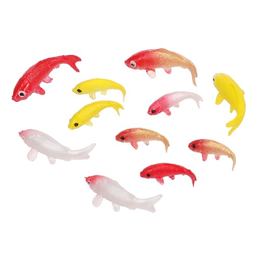 TEHAUX 10個 ミニチュア?真??模型 魚タンク用品 ミニドールハウス装飾 クラフト用リアル風ミニ魚 模型 インテリア飾り 家用 向け