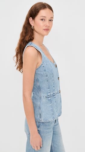 Madewell Women's Denim Scoop Neck Vest in Edmonson Wash4