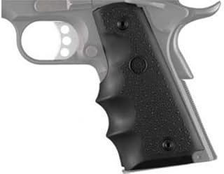 Hogue 45000 Wraparound Rubber Grips w/Finger Grooves 1911 Government Black - Hogue