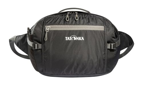 Tatonka Bauchtasche Hip Bag L (5 Liter) - Große Hüfttasche mit Reißverschlussfach, elastischer Seitentasche und Einer Fronttasche mit Schlüsselhalter (Black)