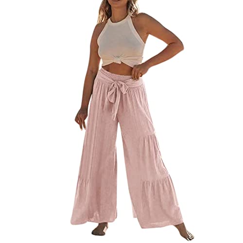 Pantalon d'été pour femme confortable coton lin contre la chaleur