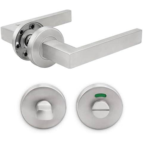 Probrico Brushed Nickel Door Handle Set Cover