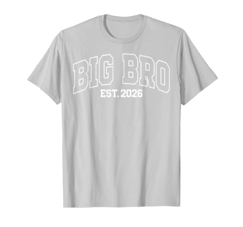 Big Bro Est 2026 New Big Brother Announcement T-Shirt, Men, Silver Grey, Medium
