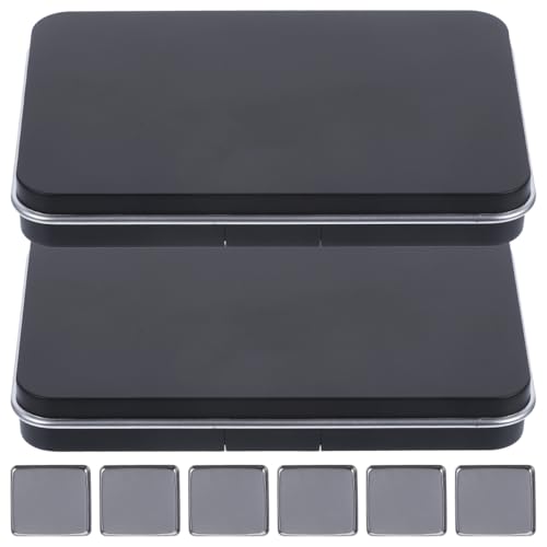 Palette de fards à paupières magnétiques Healeved | 2 boîtes à 12 compartiments avec miroir