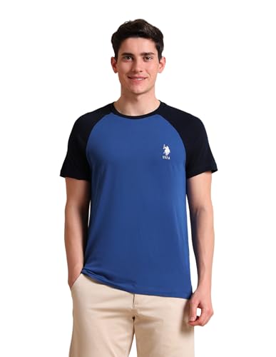 Image of U.S. POLO ASSN. Knitted Cotton T-Shirts for Men - 100% Cotton, Breathable & Comfortable, Half Sleeves Mens Casual T Shirts