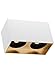 Tech Lighting 700FMEXOD640WG-LED935 Sean Lavin - 40 Degree Dual LED Flush Mount, Color Temperature: 3500, Finish Color: Matte White/Gold Haze