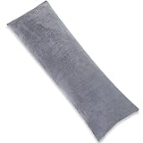 Awesling 抱き枕120ｘ40cm 抱きまくら だきまくら 大きい サイズ 横向き寝 気持ちいい ふわふわ 子供用 男女兼用 大きい 長い枕 睡眠枕 ロングピロー取り外して洗える枕カバー付き （ダークグレー120ｘ40）