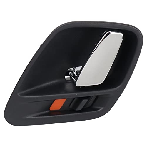 TRQ Driver Side Interior Door Handle Black Housing with Chrome Lever Compatible with 1999-2004 Jeep Grand Cherokee