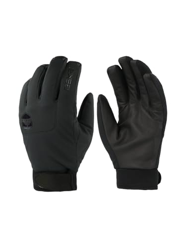 ESKA Joker Herren Finger Skihandschuhe Schwarz Wasserdichter, robuster Handschuh mit Ledergriff und Softshell-Obermaterial. Perfekt für Skifahren, Skitouren und Outdoor-Abenteuer. - 10