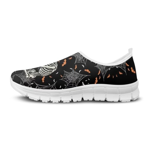Image of Floral Sneakers for Women Colorful Art Shoes for Women Slip On Casual Work Shoes