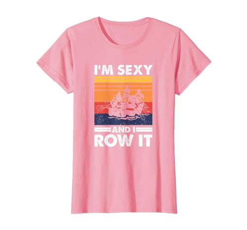 Funny Water Sports Whitewater Rafting T-Shirt, Women, Pink, XX-Large