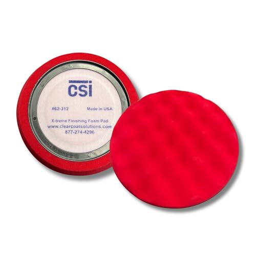 X-Treme Red Finishing Rotary Buffing Pad | Premium Foam Buffing Pad | Convoluted Pad Design