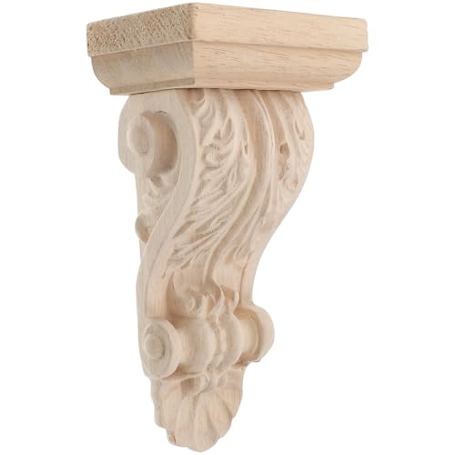 Ménsulas de madera natural en decoración del hogar y marcos de puertas