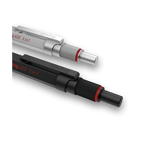 rotring 600 3-in-1-Schreibgerät mit Kugelschreiber und Druckbleistift | Kugelschreiber mit 2 feinen Spitzen (schwarze… – Bild 6
