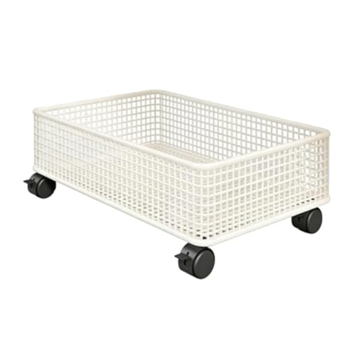 MagiDeal Organizador de Malla para Debajo del Fregadero, Carrito rodante, Cesta de Almacenamiento, Estante, Armario de baño, Organizador con Ruedas para, L