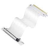 ELECNEXUS PCIe 4.0 x16 Riser Cable 300mm White, 64GB/s Shielded Flexible GPU Extension Cable for Vertical GPU Mount, Supports RTX 40/30 Series and RX 7000/6000 Series