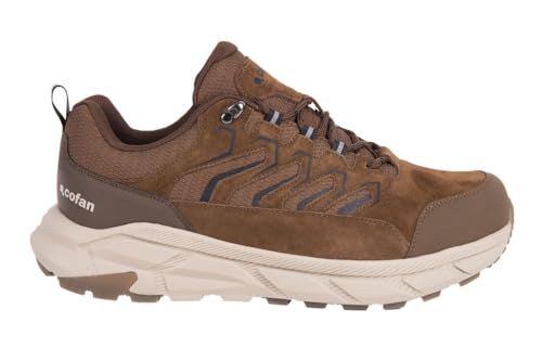 Cofan Zapatillas de Trekking Impermeables Infanto, Piel de Serraje, Suela de Phylon/TPR, Adecuadas para Senderismo (Marrón, Sistema Tallas Calzado EU, Adulto, Números, Mediano, 46)