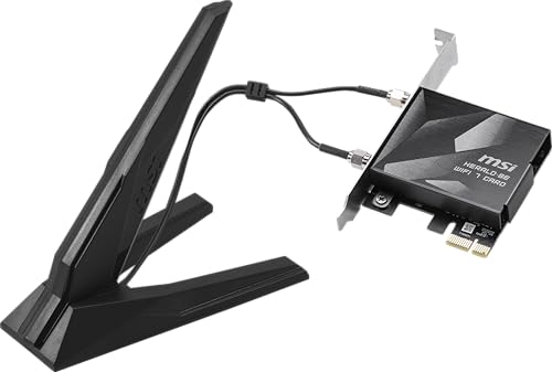 Image of MSI Herald WiFi 7 PCIe Card for Desktop PC BE9400 Tri-Band, Bluetooth 5.4, 6GHz, MLO, 320MHz, 5.8Gbps