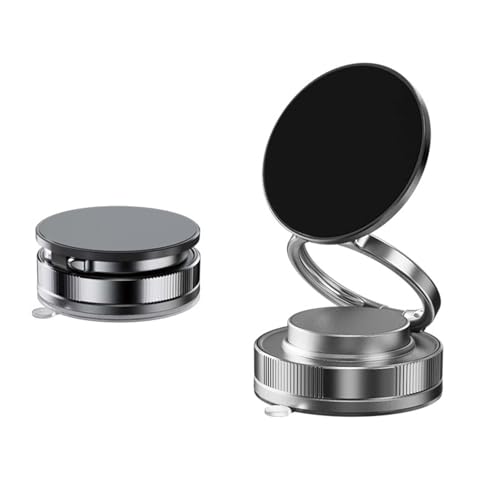 Vacuum Magnetic Phone Stand,handyhalterung Auto, 360° drehbar, verstellbar und faltbar, Vakuum-Adsorption,für Jedes Mobiltelefon,für Windschutzscheibe,Glas,Jede Glatte Oberfläche.