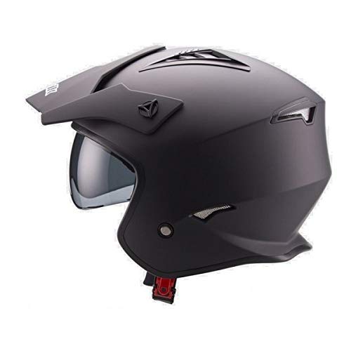Unik Ct-07 Casco Trial con Visera Sun, Negro Mate, M