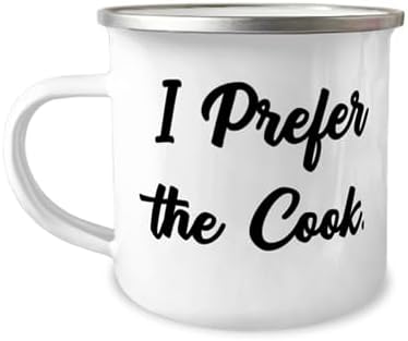 Funny Cook Gifts, I Prefer the Cook, Birthday 12oz Camper Mug For Cook from Friends, Cooking gifts, Chef gifts, Foodie gifts, Kitchen gadgets, Apron, Cookbook