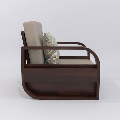 Image of Wooden 4 Seater Sofa Set for Living Room,3- to 4- Person Sofa Sets for Home, 3+1 Seater Sofa Sets for Home, Sheesham Wood (3+1 Seater,Walnut)