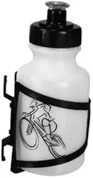 Garrafa de Ciclismo Infantil, 300ml, Branca, com Suporte