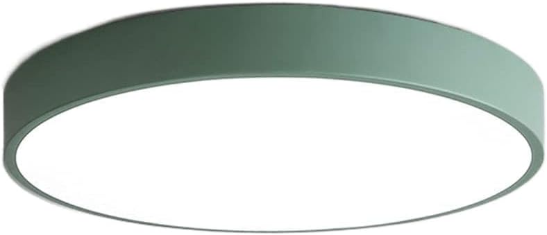 Creative Colored Iron Art Round LED Flush Mount Ceiling Light, Flat Slim Modern Ceiling Lamp, White Light 6000K, Close to Ceiling Light Fixtures