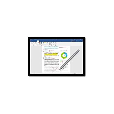 Microsoft Official Surface Pen - 4096 Pressure Sensitivity, Tail Eraser, Barrel Button, Compatible With Pro 5, Pro 6, Go, Book, Studio, Laptop, Bluetooth 4.0 - Platinum