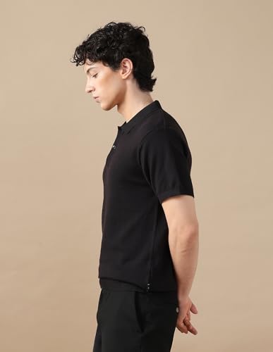 Image of Arrow Flat Knit Cotton Polo T-Shirt