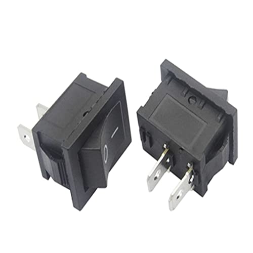 Commutateur à bascule KCD1-101 lot de 10 interrupteurs 15x21mm 2 PIN noir 250V - 3