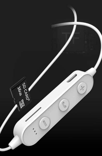 YESIDO YSP03 Earphone control unit with an SD card inserted