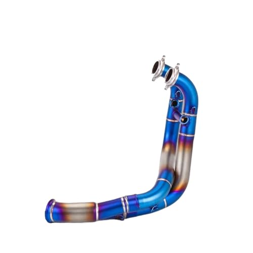 Auspuffanlage Aus Titanlegierung (Slip-On) Für Escape Motorräder, Komplettanlage, Vorderes Mittelrohr, Passend Für Duke 790 (alle Baujahre)(D Titanium Alloy)