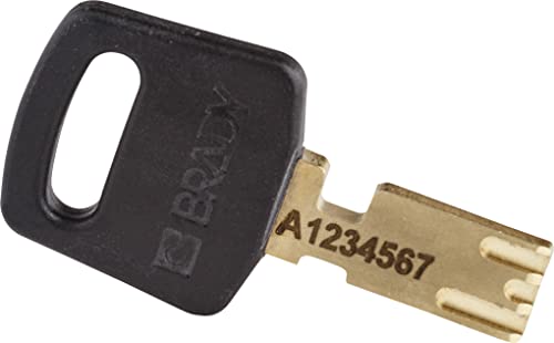 Image of Brady CPT-BLK-38AL-KD6PK SafeKey Padlock, Black, 3.0 in H x 1.25 in W x 0.75 in D